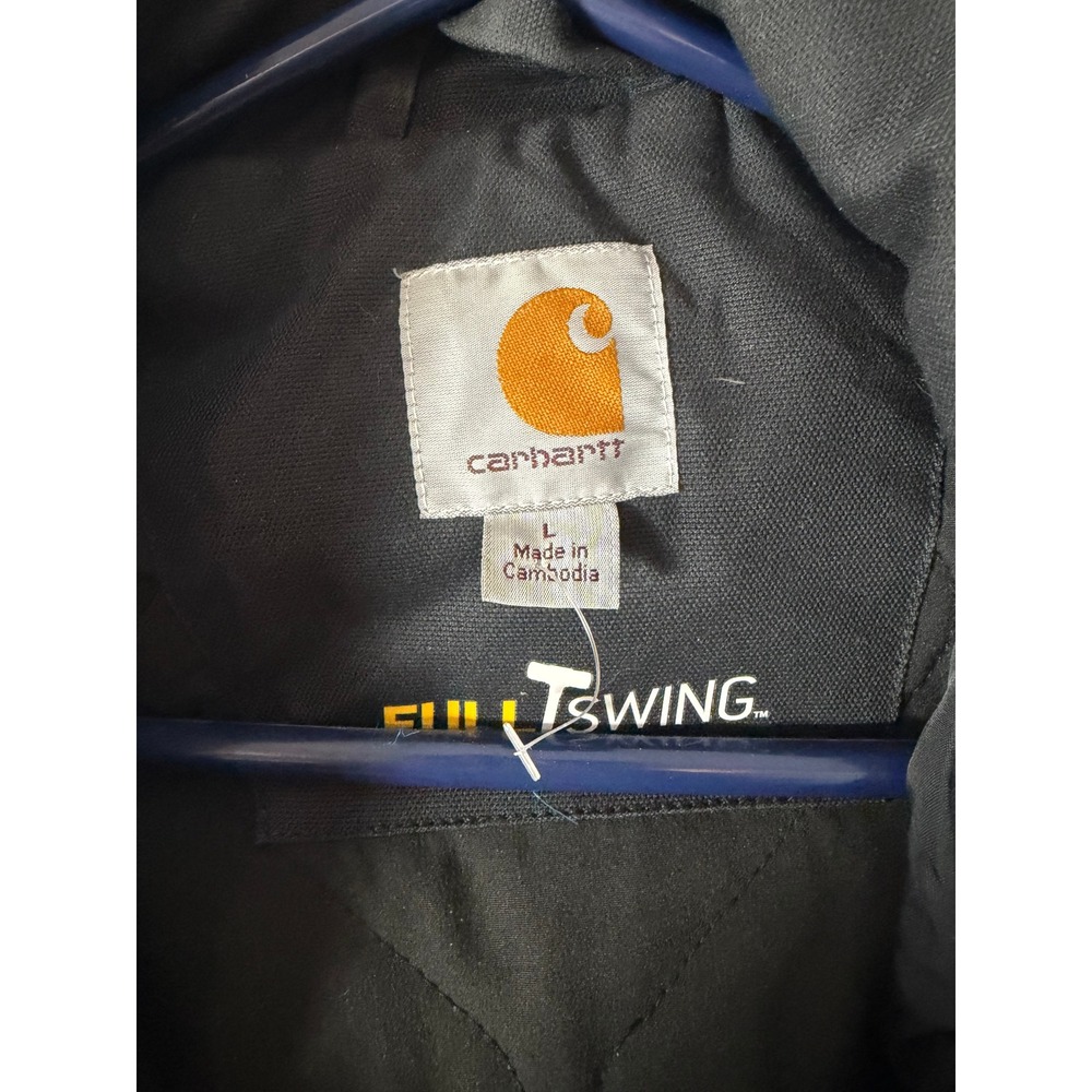 Carhartt Full Swing Cryder Jacket Mens Large Black Quick Duck Insulated 102207 - Picture 4 of 10